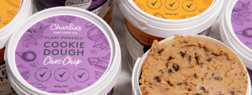 Charlie's Fine Food Co. Cookie Dough stacked at different heights