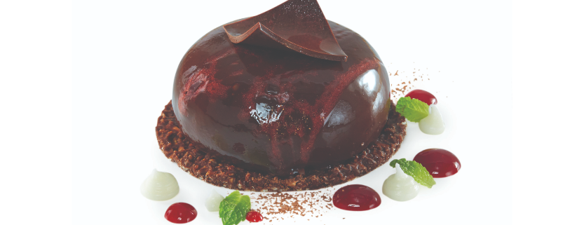 chocolate raspberry coconut pebble dessert